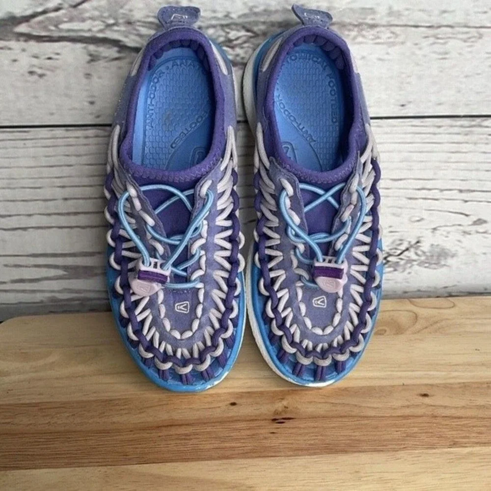 Keen Uneek O2 Bungee Strap Liberty Azure Purple Sandals Youth Girls 1‎ Thailand